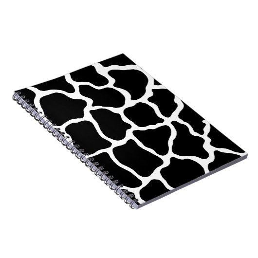 Black Giraffe Print Notitieboek (Rechterzijde)