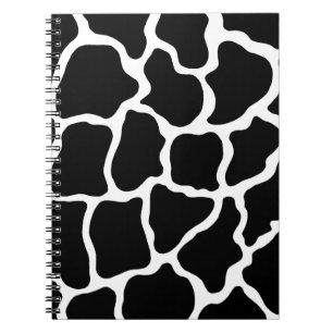 Black Giraffe Print Notitieboek