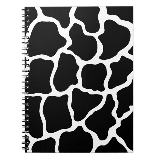Black Giraffe Print Notitieboek (Voorkant)