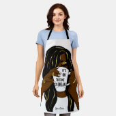 Black Girl Afro American Woman Inspirational Quote Schort (Gedragen)