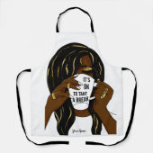 Black Girl Afro American Woman Inspirational Quote Schort (Voorkant)