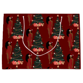 Black Girl Afro-kerstcadeau Groot Cadeauzakje