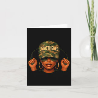 Black Girl &amp; Pet Pet Camo Juneteenth Black Que Kaart
