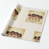 Black Girl Angel Christmas Choir Wrapping Paper 1 Cadeaupapier (Uitgerold)