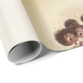 Black Girl Angel Christmas Choir Wrapping Paper 2 Cadeaupapier (Rol Hoek)