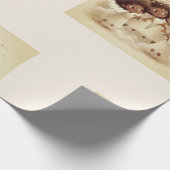 Black Girl Angel Christmas Choir Wrapping Paper 3 Cadeaupapier (Hoek)