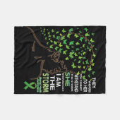 Black Girl Awareness Mental Health Warrior Fleece Deken (Voorkant (Horizontaal))
