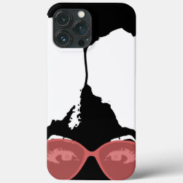 Black Girl Big Afro Roze zonnebril Case-Mate iPhone Case