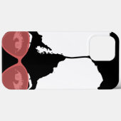 Black Girl Big Afro Roze zonnebril Case-Mate iPhone Case (Achterkant (horizontaal))