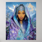 Black Girl Black Queen Fantasy Art Goddess Poster (Voorkant)