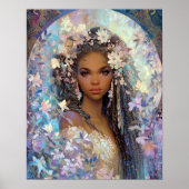 Black Girl Black Queen Fantasy Art Goddess Poster (Voorkant)