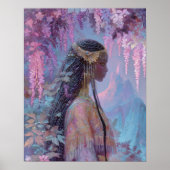 Black Girl Black Queen Fantasy Art Goddess Poster (Voorkant)