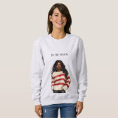Black Girl Candy Cane RedStripes Sweater Christmas (Voorkant volledig)