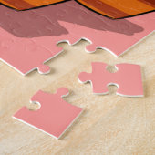 Black Girl Celebrating Cartoon Jigzaag Puzzle Legpuzzel (Zijkant)