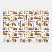 Black Girl Construction Personalized Inpakpapier Vel (Voorkant)