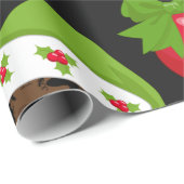 Black Girl Elf-kerstpapier, Cadeaupapier (Rol Hoek)