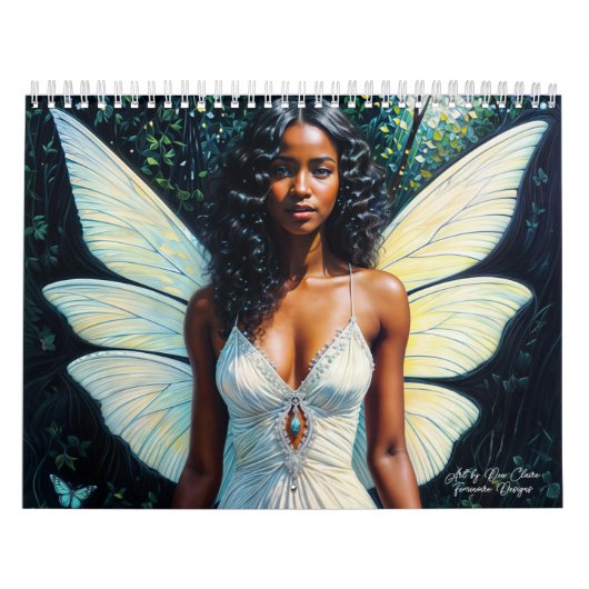 Black Girl Fairy Kunstwerk Kalender (Hoes)
