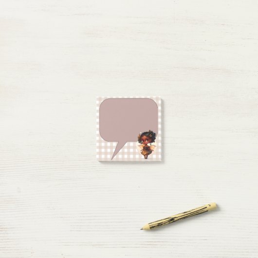 Black Girl Fairy Post It Note (Op bureau)