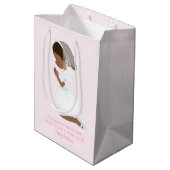 Black Girl First Communist Gift Bag Medium Cadeauzakje (Achterkant Gekanteld)