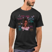 Black Girl God zegt dat ik Afro Woman Christelijke T-shirt (Voorkant)