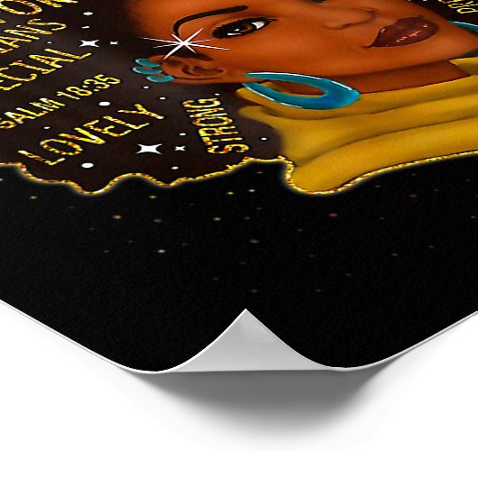 Black Girl God zegt dat ik zwarte Melanin Geschied Poster (Hoek)