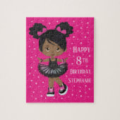 Black Girl Happy Birthday Legpuzzel (Verticaal)