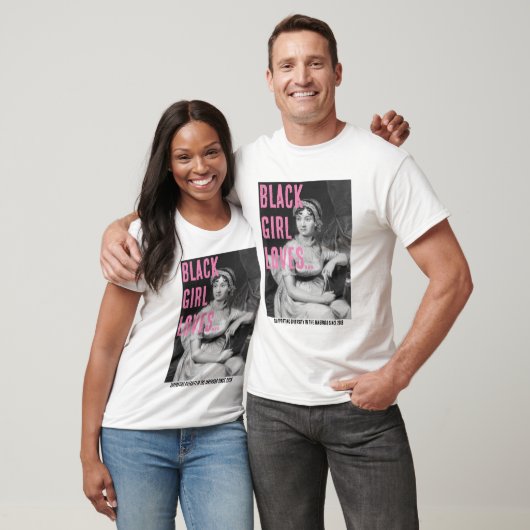 Black Girl houdt van basic T-shirt met Jane Austen (Unisex)