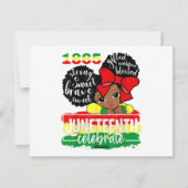 Black Girl Juneteenth 1865 Celebrate Independent D Feestdagenkaart (Achterkant)