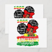 Black Girl Juneteenth 1865 Celebrate Independent D Feestdagenkaart (Voorkant / Achterkant)