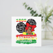 Black Girl Juneteenth 1865 Celebrate Independent D Kaart (Staand voorkant)