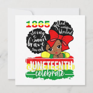 Black Girl Juneteenth 1865 Celebrate Independent D Kaart