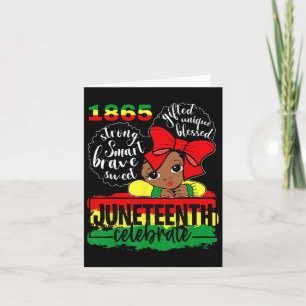 Black Girl Juneteenth 1865 Celebrate Independent D Kaart