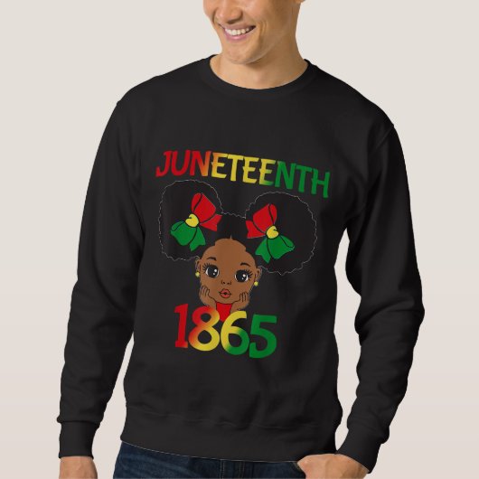 Black Girl Juneteenth 1865 Kinder Toddlers Celebra Trui (Voorkant)