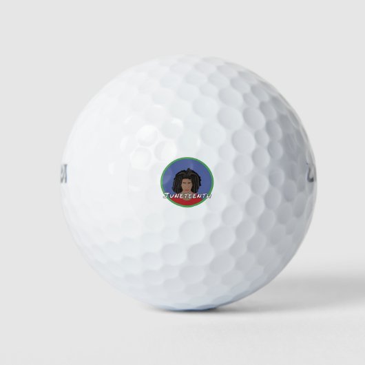 Black Girl Juneteenth Golfballen (Voorkant)