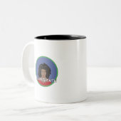 Black Girl Juneteenth Tweekleurige Koffiemok (Voorkant links)