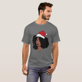 Black Girl Kerstmis T-shirt (Voorkant volledig)