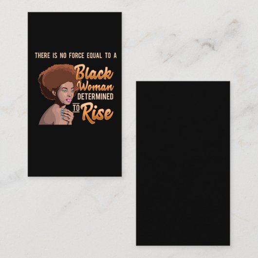 Black Girl Magic African Queen vastberaden om te r Visitekaartje (Voorkant / Achterkant)