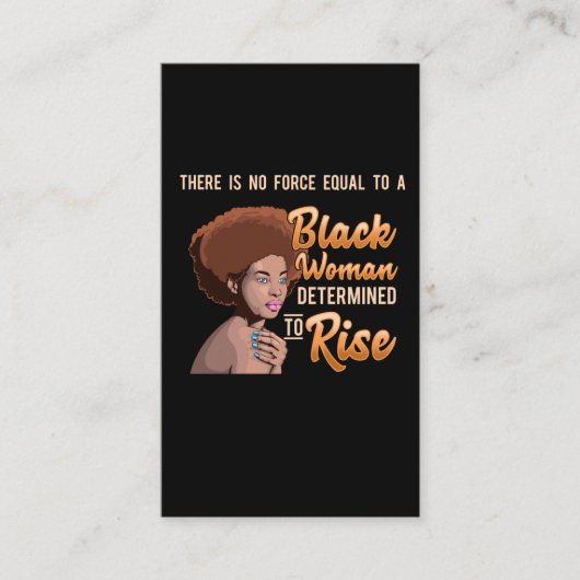 Black Girl Magic African Queen vastberaden om te r Visitekaartje (Voorkant)