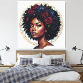 Black Girl Magic Afro Diva Canvas Afdruk (Insitu (Slaapkamer))