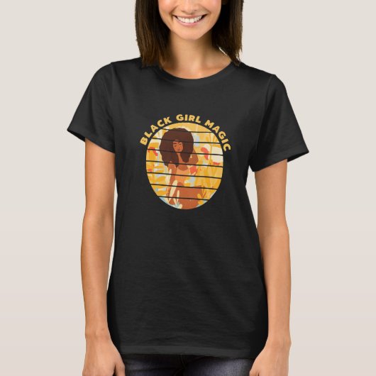 Black Girl Magic Afro Diva Melanin Queen T-shirt (Voorkant)