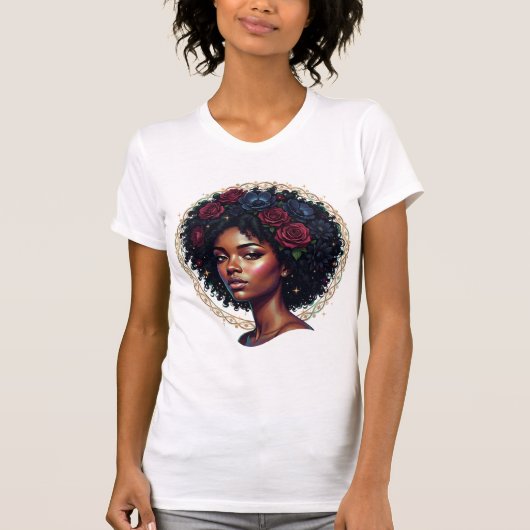 Black Girl Magic Afro Diva T-shirt (Voorkant)