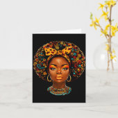 Black Girl Magic Afro Melanin Queen African Americ Kaart (Gele Bloem)