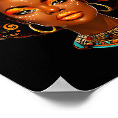 Black Girl Magic Afro Melanin Queen African Americ Poster (Hoek)