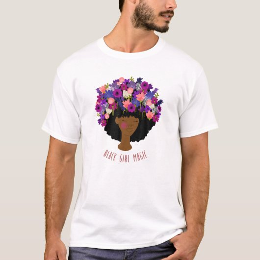 Black Girl Magic Afro Queen BLM Melanin T-shirt (Voorkant)