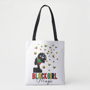 Black Girl Magic Afro Woman Tote Bag