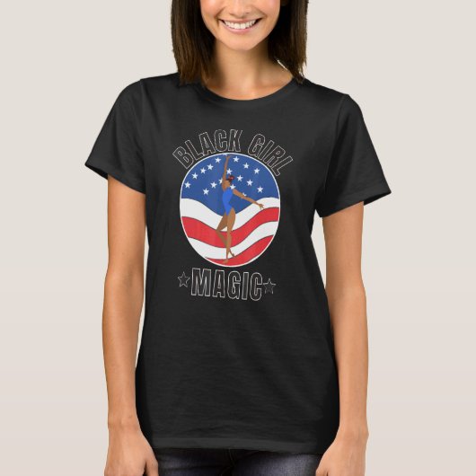 Black Girl Magic American Gymnastics Gymnast Usa T T-shirt (Voorkant)
