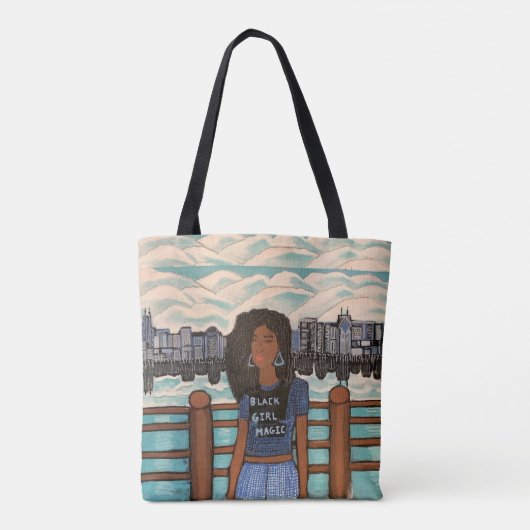 Black Girl Magic bag Tote Bag (Achterkant)