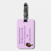 Black Girl Magic Bagagelabel, persoonlijk aanpasse Bagagelabel (Achterkant verticaal)