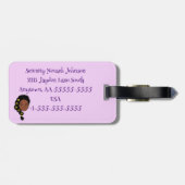 Black Girl Magic Bagagelabel, persoonlijk aanpasse Bagagelabel (Achterkant horizontaal)