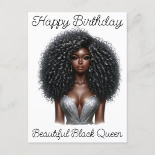 Black Girl Magic Birthday Sista Melanin Woman Briefkaart